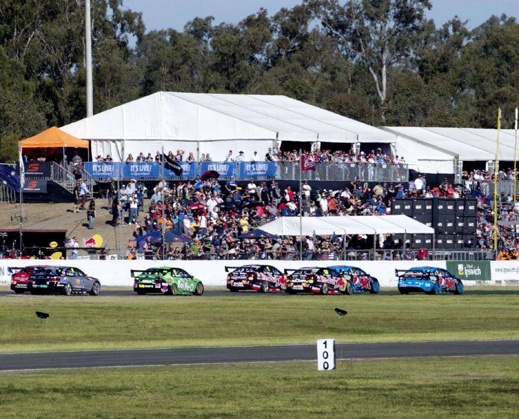 COATES HIRE IPSWICH SUPERSPRINT Queensland Raceway Queensland 22nd-24th July 2016 The V8 Supercars Paddock Club at Queensland Raceway offers guests an exceptional viewing experience.