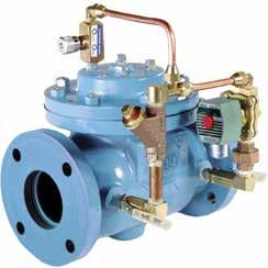 Installed in the main flow line, the standard Model A108 acts as a back pressure or pressure sustaining valve.