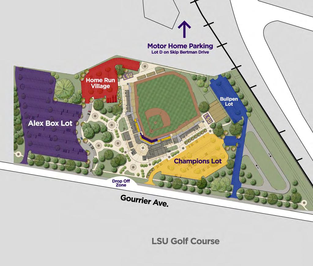 Pregame Traffic Traffic Routes to Alex Box Stadium Following are the best traffic routes for motorists driving to Alex Box Stadium for LSU baseball games.