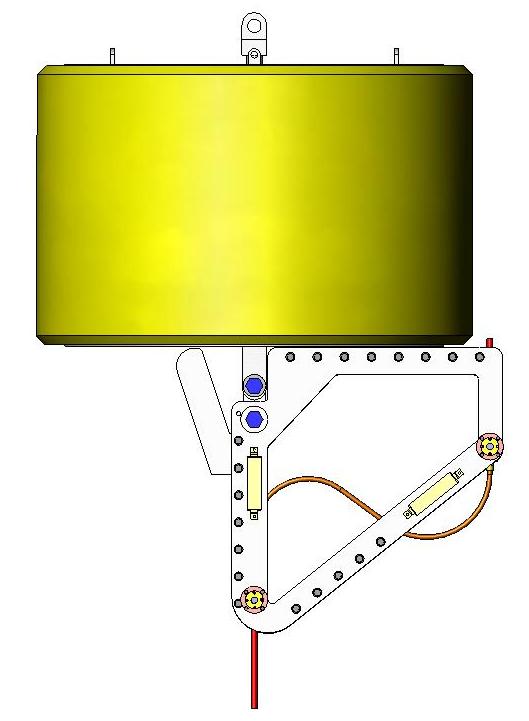 Figure 16 Bend Limiter Frame Design Figure 14 Umbilical Buoy Frame Detail Umbilical Limiting Frame An Umbilical Bend Limiting Frame was secured to the base of the buoy to connect and manage the