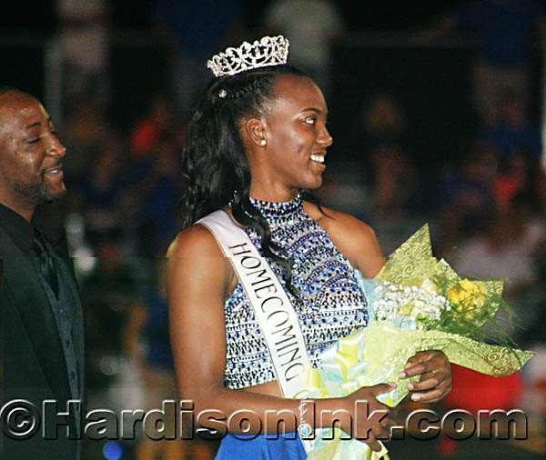 After a week of excitement at Chiefland Middle High School, Takiya London was crowned homecoming queen and Kirnae Williams was crowned as princess during the halftime ceremonies Friday night (Sept.
