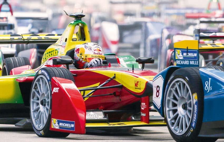 Schaeffler and FIA Formula E 3 seaters reach a speed of up to 230 km/h, accelerating from zero to 100 km/h in less than three seconds.