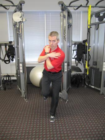 4a. Torso Turns Beginner Cross arms across chest. Maintaining a stable lower body and pelvis, turn from right to left, back and forth.