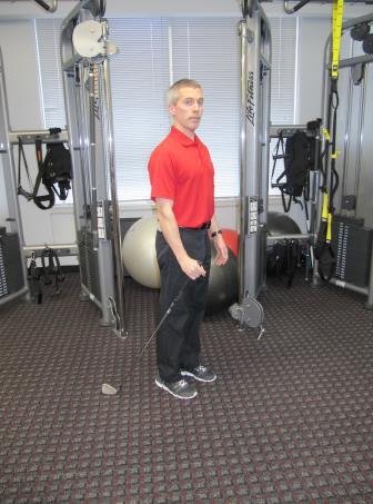 8. Ulnar Deviation Hold the golf club behind you and bend the wrist backwards - up towards the ceiling. Keep the arm stationary (don t move the shoulder or elbow).
