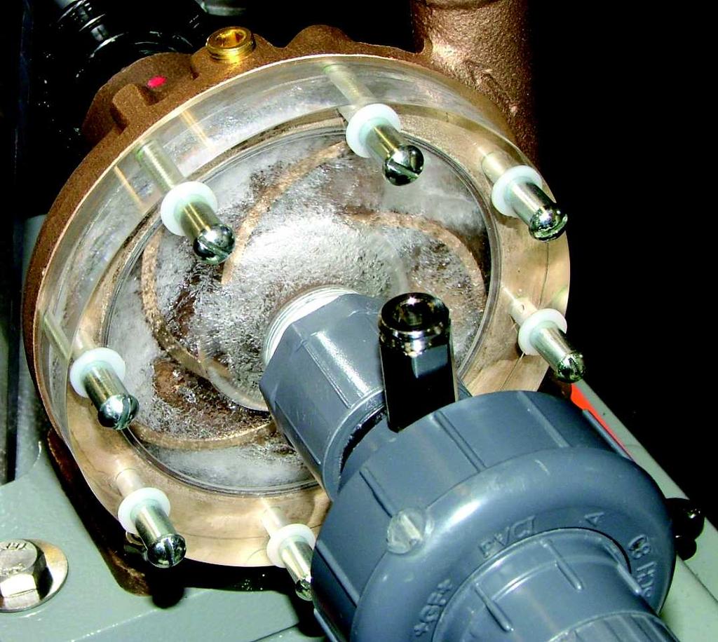 Ex. 4-2 Centrifugal Pumps Discussion Figure 4-29. Actual cavitation in a typical centrifugal pump.