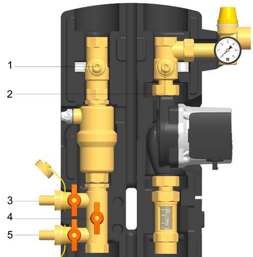 Fig. 1: Integrated flushing and filling unit 1 Ball