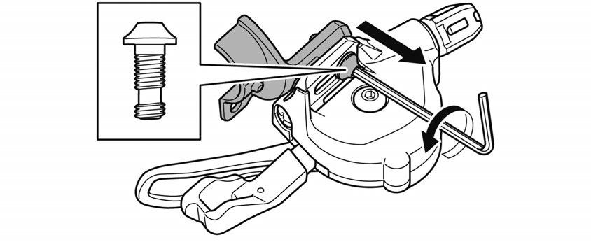 lbs.} 4. Secure the clamp band of the brake lever with an Allen key.
