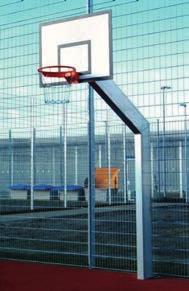 Basketball Heavy Duty The basketball heavy duty post is made from extra strong aluminium profile. The post measure a cross section of 152x152 mm and a thickness of 6 mm.