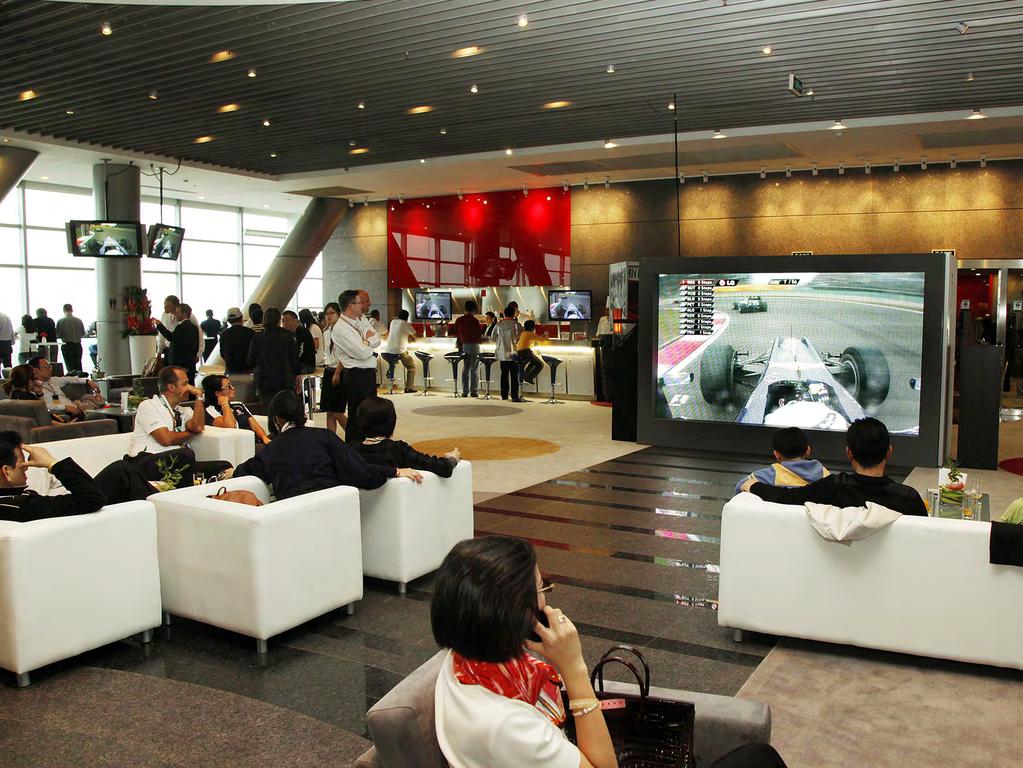 Your Formula One Paddock Club weekend Giant screens in the Formula One Paddock Club allow you to follow all of the
