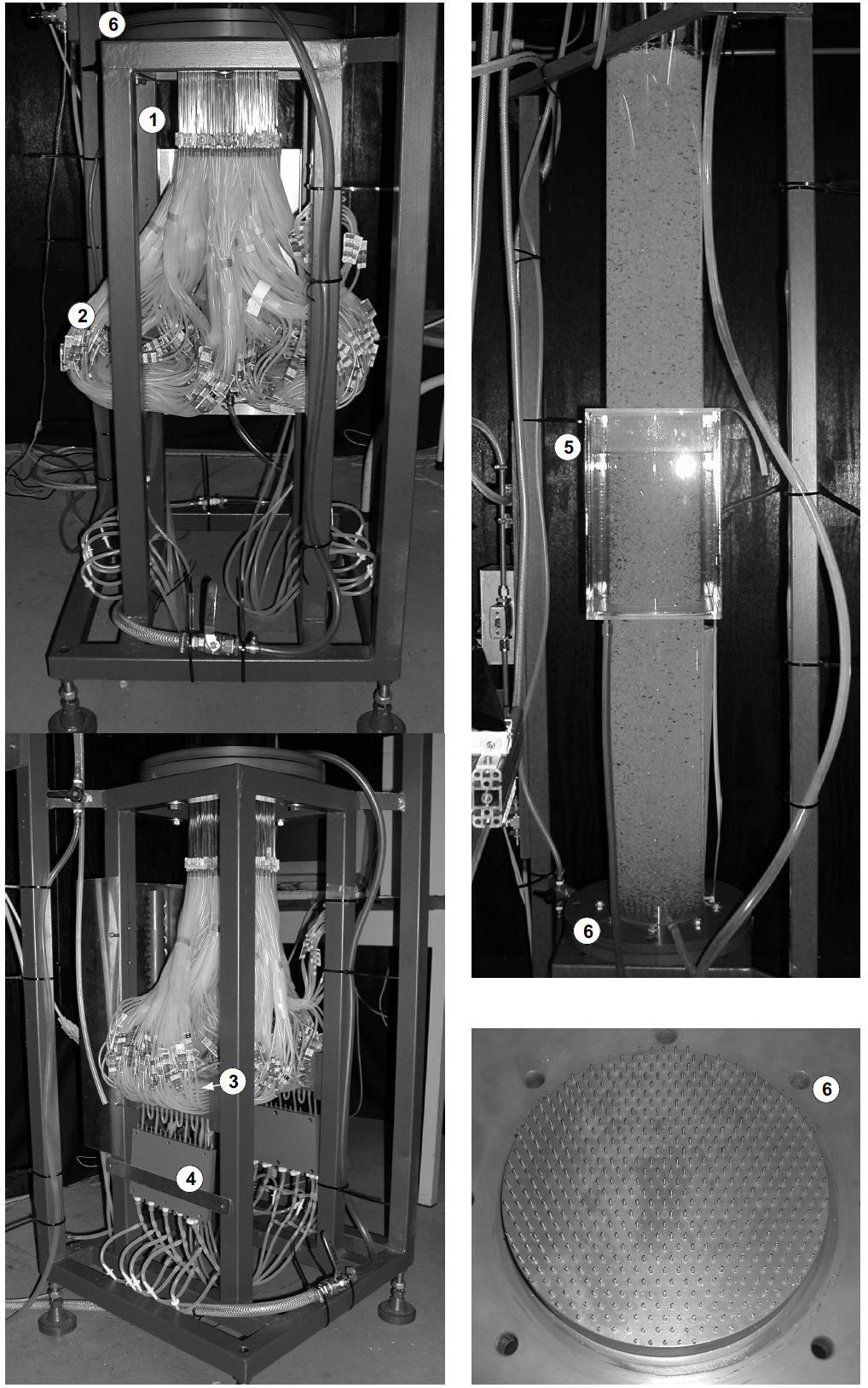 64 Fig. 36. The Harteveld (2005) experimental setup for the cylindrical bubble column.