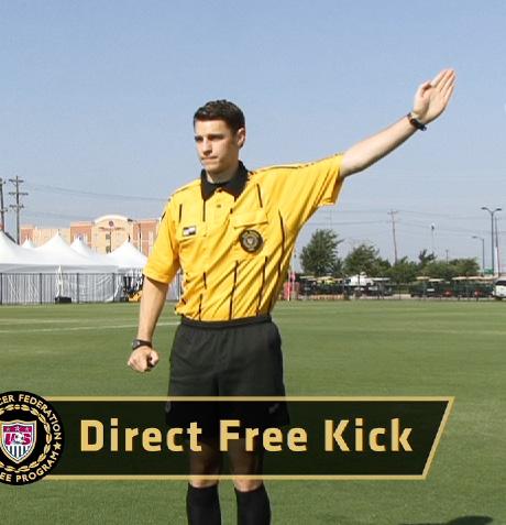 SIGNALS USED BY THE REFEREE DIRECT FREE