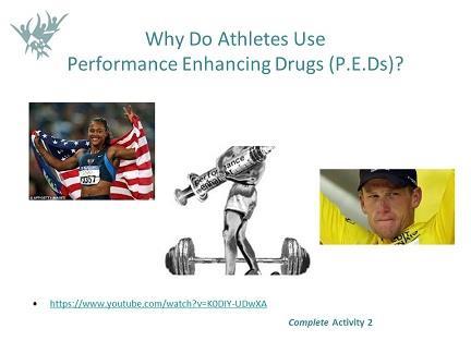 Why Do Athletes Use Performance Enhancing Drugs Slide 3 Activity 2 - Brainstorm Why do athletes use