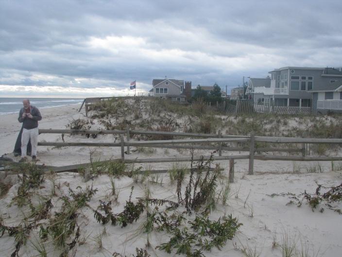The dune and berm both experienced substantial erosion; however no overwash occurred at this location. Figure 7.