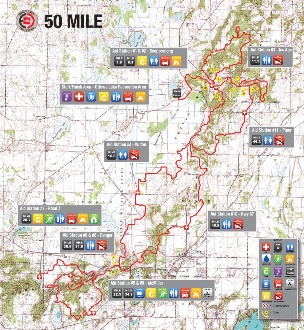 COURSE MAP COURSE DESCRIPTION Located 60 miles east/southeast of Madison, in the southern reaches of picturesque Kettle Moraine State Park, a large