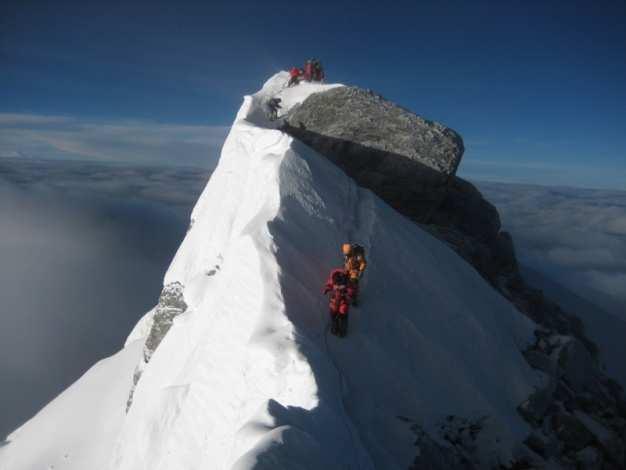 Height: 29,035 (8850m) - found to be 6' higher in 1999 2010: 29 expeditions (21 south side; 8 north side) 513 people summited. Sherpas brought down 4.8 tons of rubbish.