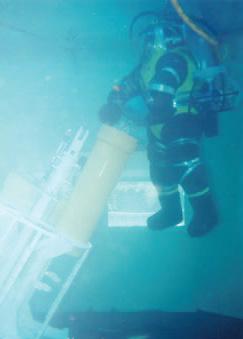 The HARDSUIT is the ideal first responder for locating and evaluation of a stranded submarine, establishment of communications, submarine escape hatch clearing for escape, life support re-supply and