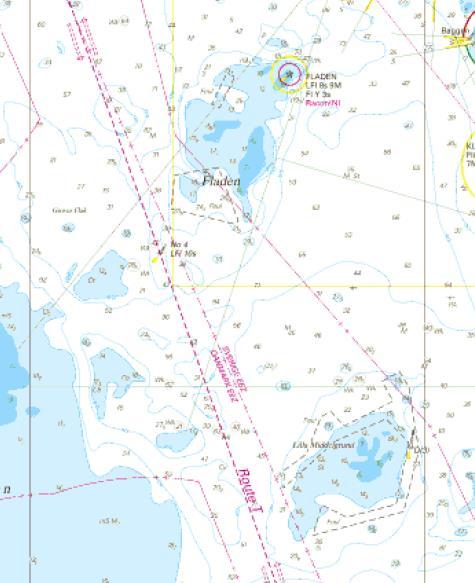 Figure 9. Navigational Chart, Kattegat, Image: Swedish Maritime Administration no.: 10-01518. 1.7.