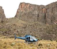 Your private helicopter will land in front of the lodge to take you for a picnic breakfast, before trout fishing on the mighty Mount Kenya.