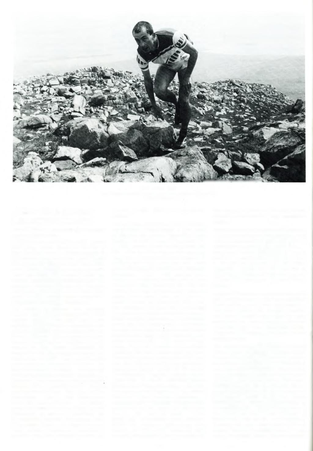 Bens o f Jura - 1993: Andy Trigg approaching the summit ofc orra Bheinn.