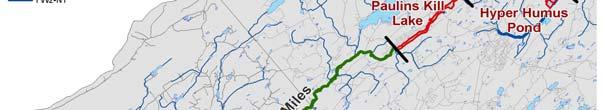 ) and Hyper Humus (Hampton/Andover Twps.). Downstream of Paulins Kill Lake the Paulins Kill is classified as Trout Maintenance meaning it has suitable habitat and water temperatures to support trout year-round.