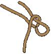 FOOTROPE KNOT Description: a three strand knot that looks somewhat like a turk s head knot.