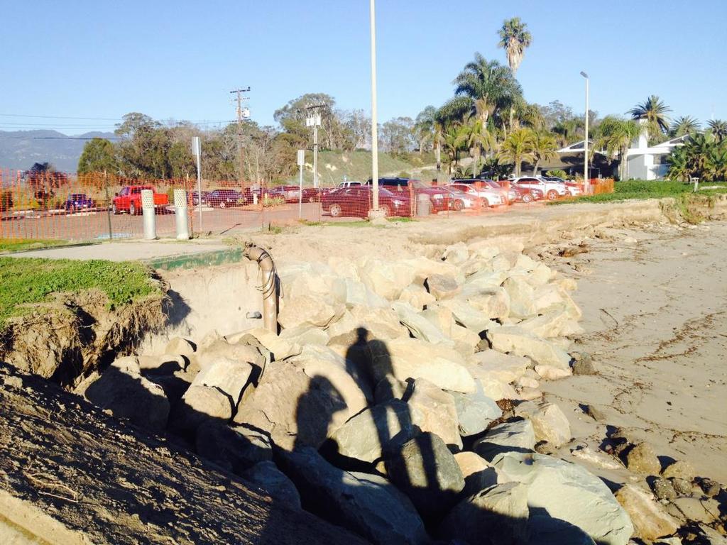 outfall vault January 2017 Rock protection for Goleta
