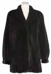 MINK 12090H 30 Mink Jacket Detachable Fox Trim Hood