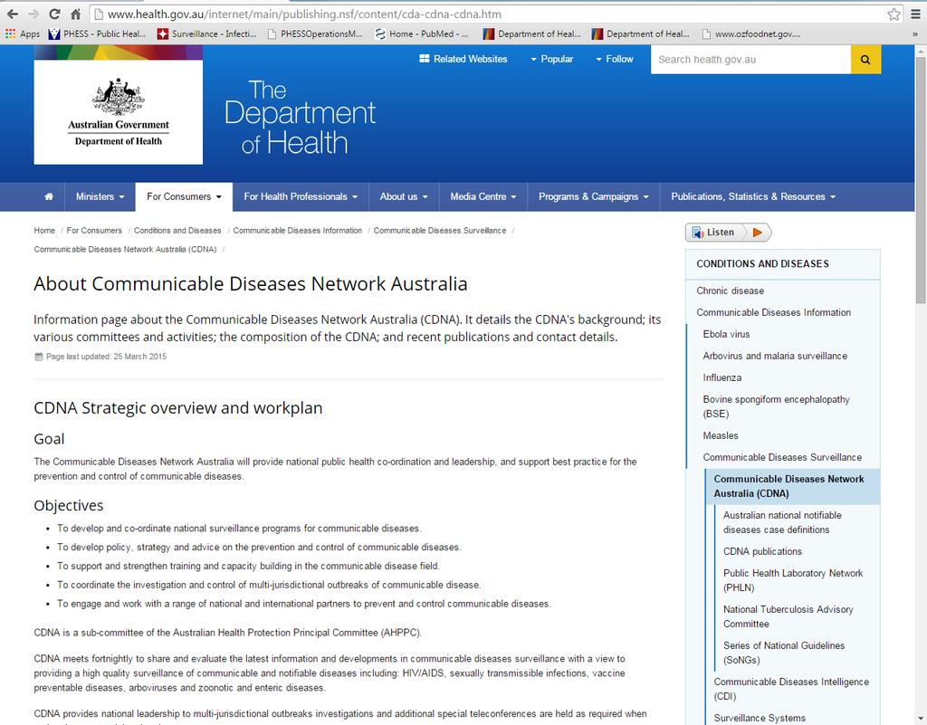 Communicable Diseases Network of