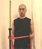 until the arm is by your side. Theraband external rotation at 90º.