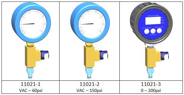 Test Pressure Gauge Test pressure gauges are often more accurate than the pressure gauges typically found on the feed tanks and on regulators, and they can calibrate readings measured on both ends of