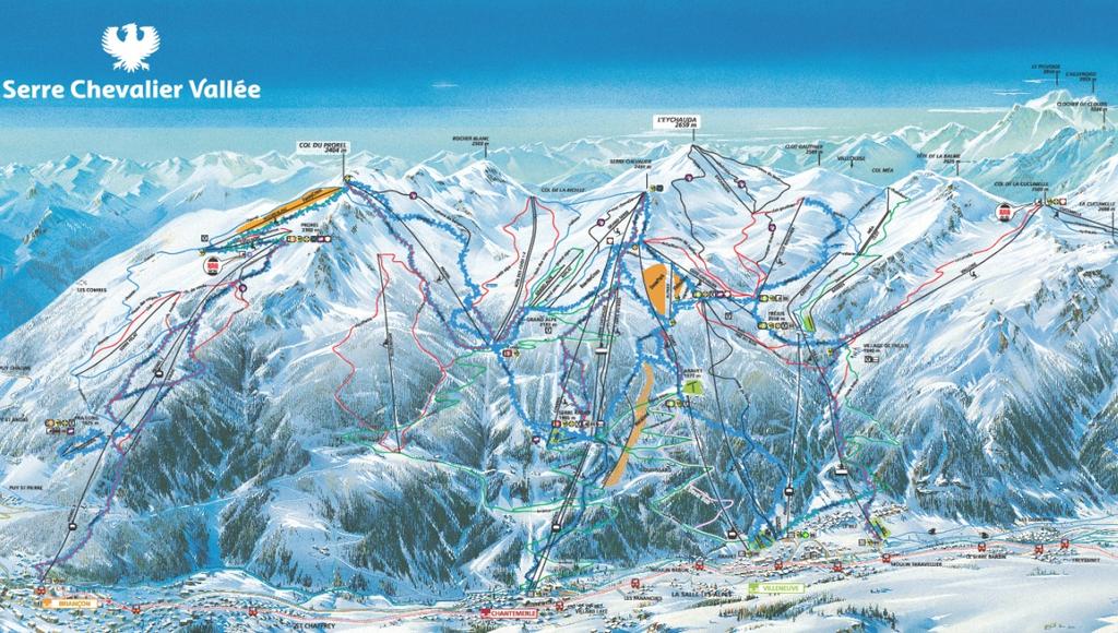 Ski area: SKI AREA: GRAND SERRE-CHEVALIER SKI DOMAIN From 1400m to 2800m 250 km