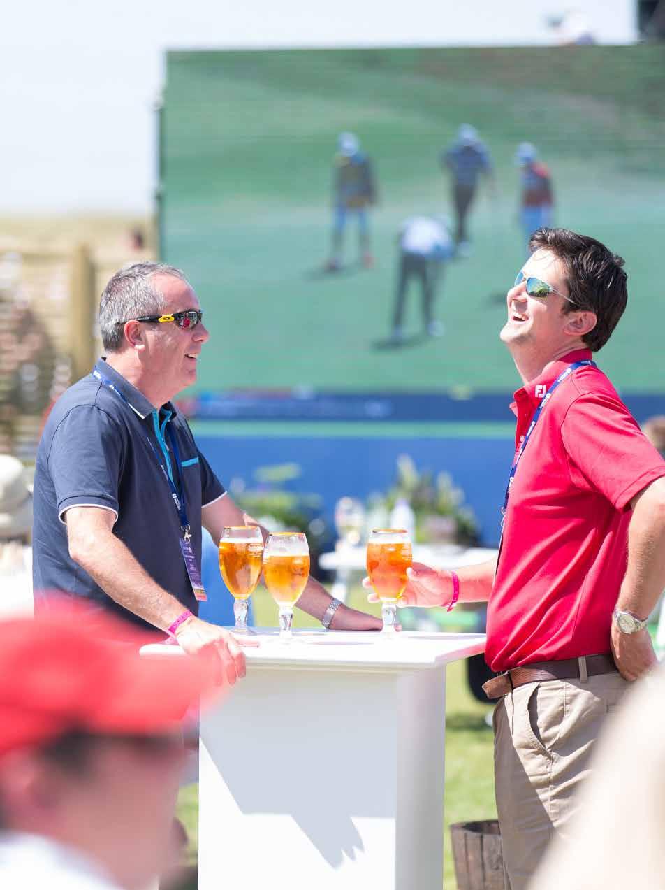 BENEFITS Located a short walk from the 1st and 18th holes VIP Parking pass (1 per 4 guests) Official admission ticket to The Open with Fast Track entrance Full TV coverage of play Large private