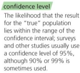 Unit 5 Statistical Reasoning 42 (b) What does (c) What is a confidence interval? 95 times out of 100 mean?