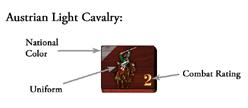 Unit Upgrades: Skirmishers and Light Artillery Certain Event Cards allow line infantry to be upgraded with skirmishers, or light artillery to be upgraded to horse artillery.