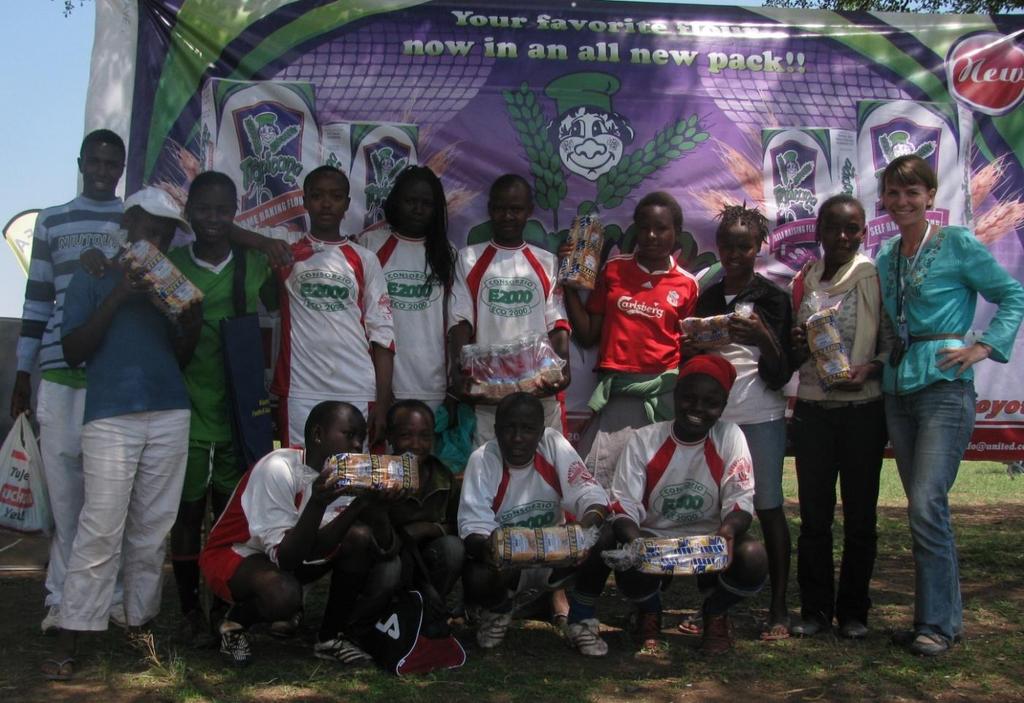 Soccer Queens from Nairobi are all smiles with United Bread 3.