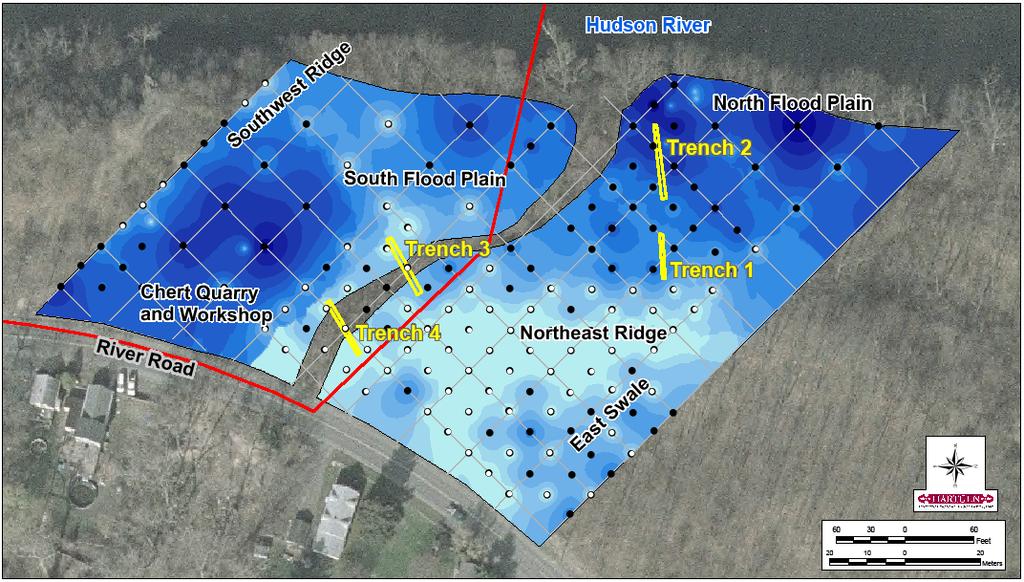 Dickerson Street Site: Artifact Density Map