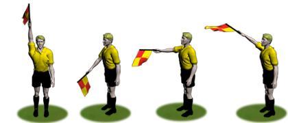FLAG TECHNIQUE - OFFSIDE If an assistant referee is not totally sure about an offside offence, the flag should not be raised (FIFA recommendation).