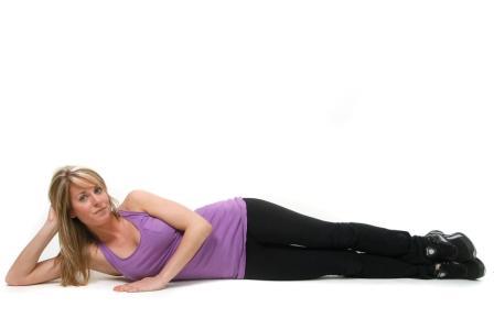 Lying Side Leg Lift Start: Laying you your side, legs stacked