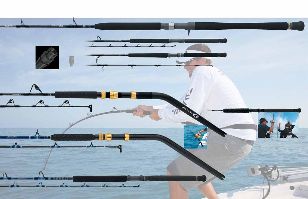 Saltiga G Boat Rods Glatech construction gives Saltiga G rods even greater strength and lifting power to control powerful fish.