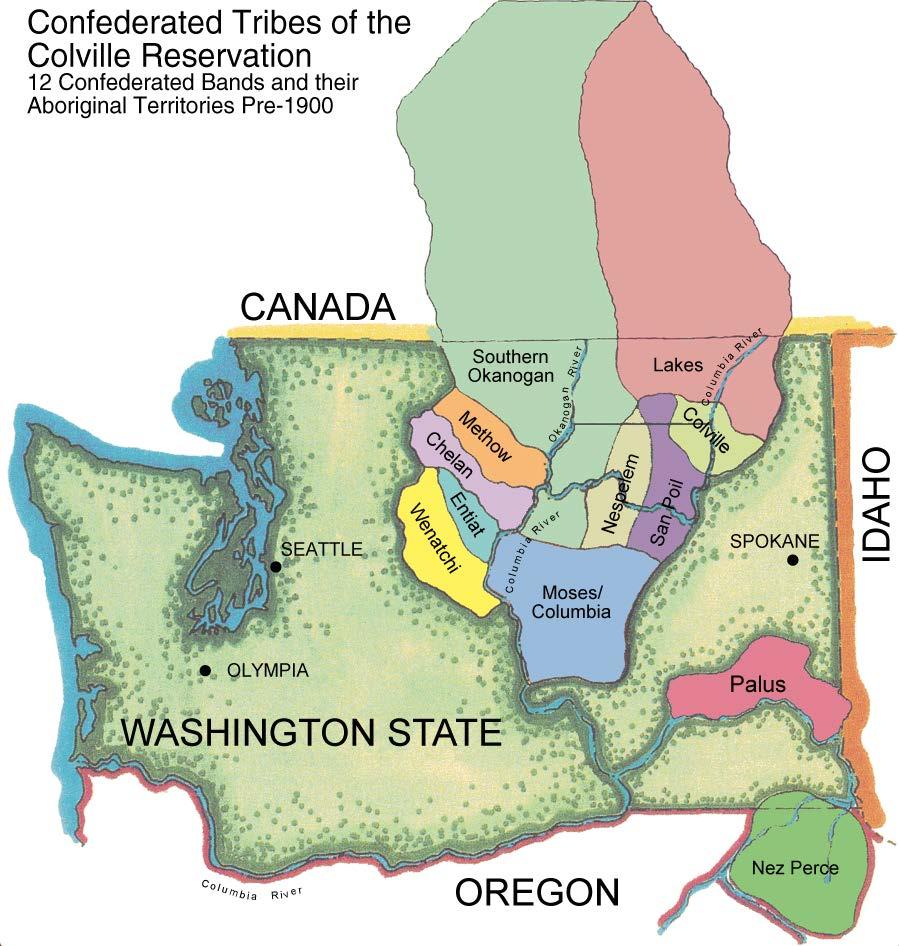 Appendix A. General area of Aboriginal Territories of the Colville Tribes.