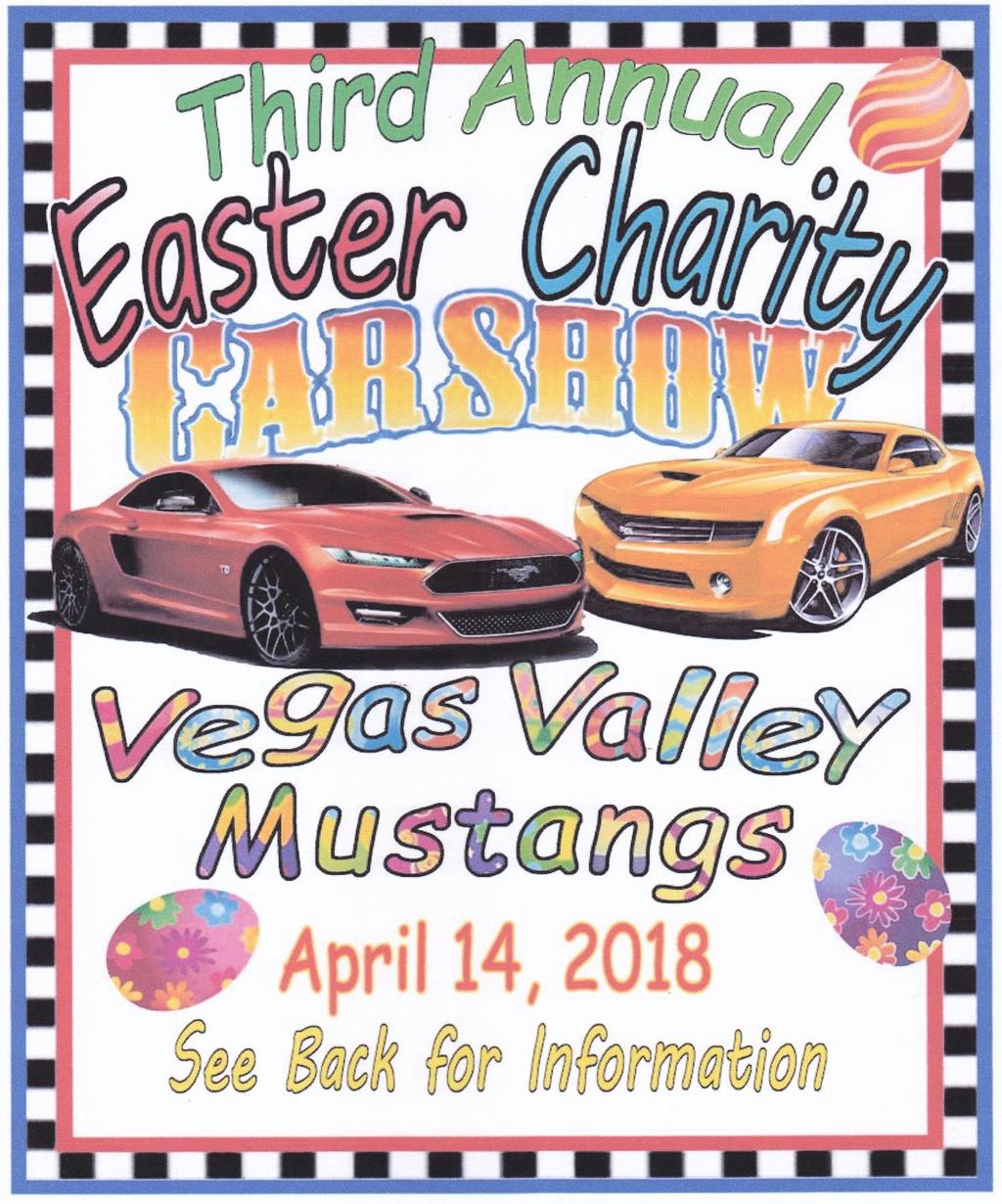 APRIL 2018 - SCHEDULE OF EVENTS Continued: 14 Easter Charity Car Show
