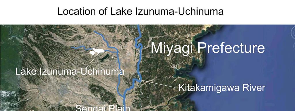 This shows the location of Lake Izunuma Uchinuma.