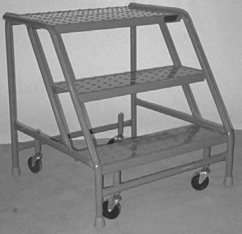 lb. capacity Meets or exceeds CSA Safety Standards as per ANSI A14.7 and OSHA 1910.27 6 Step and larger shipped in collapsed position. Shipping position 3NH No handrail 15" platform depth 1" x 16 ga.