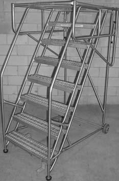 deep non-slip perforated steps 37" overall width 300 lb. capacity Meets or exceeds CSA Safety Standards as per ANSI A14.7 and OSHA 1910.