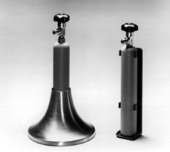 LECTURE BOTTLE EQUIPMENT LECTURE BOTTLE HOLDERS Lecture bottles have rounded ends and require some means of support when in use. We provide two types of holders here that meet most requirements.