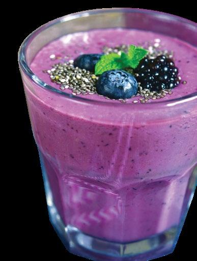 POWER BERRY YOGURT SMOOTHIE Ingredients 1 scoop of your favourite Bodylogix protein powder ½ cup of frozen berries ¼ cup of low-fat yogurt 8-10 ounces