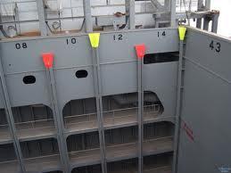 The transverse bulkheads are located at the end of each cargo hold and are commonly constructed as plane double plated bulkheads with internal stiffening.