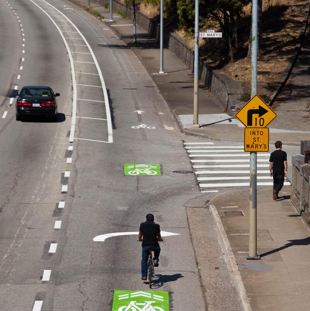 With the new wider bike lane and buffer zone, evening peak bike traffic increased by 62 percent on northbound San Jose Avenue and the average daily bike traffic increased by 15 percent.