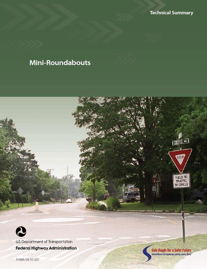 Mini-Roundabouts, FHWA Mini roundabouts and neighborhood traffic circles