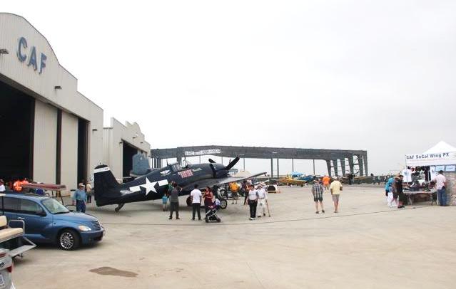 All photos this page by Jim Scheid A view of our hangars and ramp, with our Grumman F6F-5 on display.
